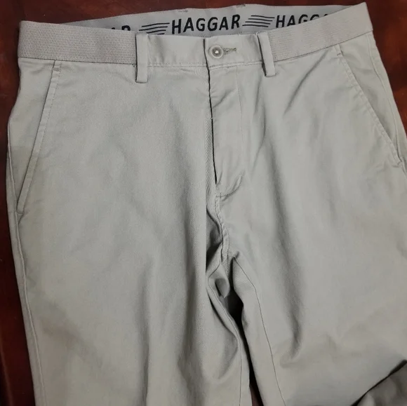 Haggar Men's Action Khaki Pants - Picture 2 of 11
